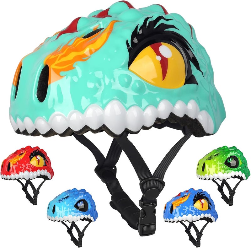 Bavilk Toddler Kids Bike Helmet,3D Dinosaur Helmets for Boys Girls Infant/Baby to Children 1/2/3/4/5/6/7/8 Years Old Lightweight Adjustable Multi-Sports Bicycle Scooter Skateboard Skating Cycling - Image 1